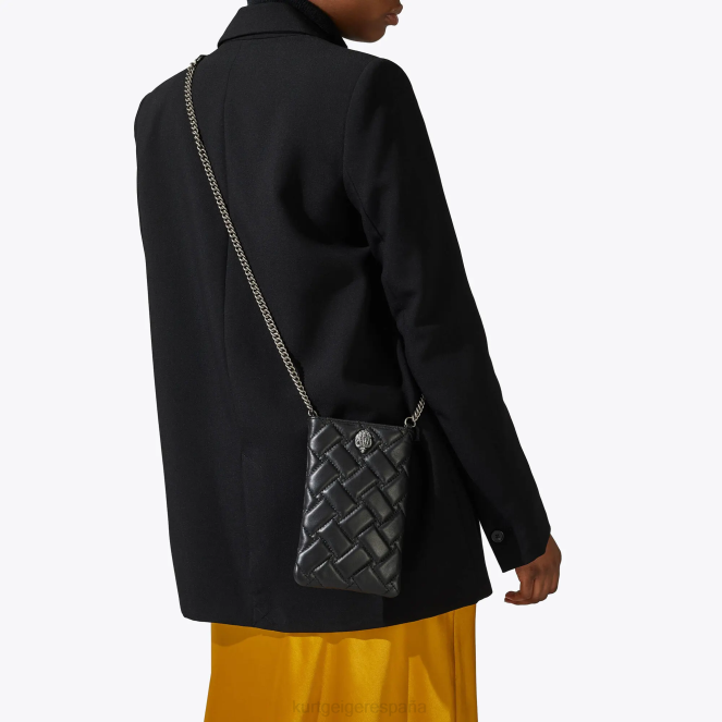 Kurt Geiger mujer caja del teléfono londres kensington 2LPR77 | bolsas negro